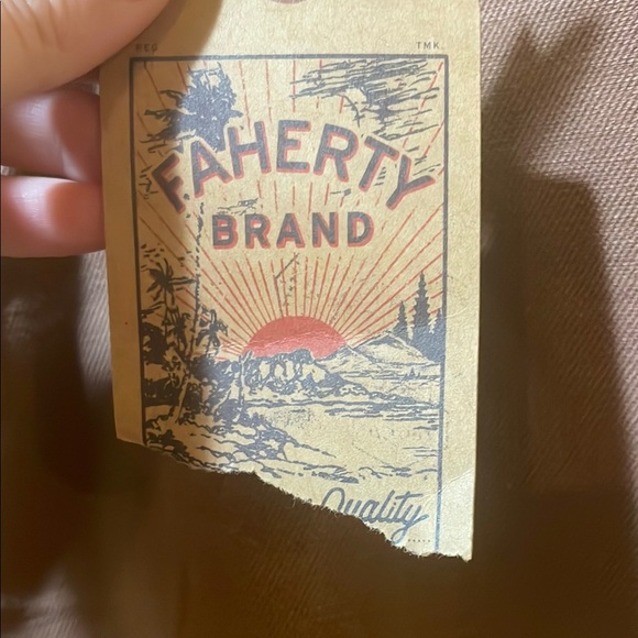 Men’s New Faherty Stretch Terry Jeans Mesa Red 5 Pocket Slim Pants - Picture 3 of 10